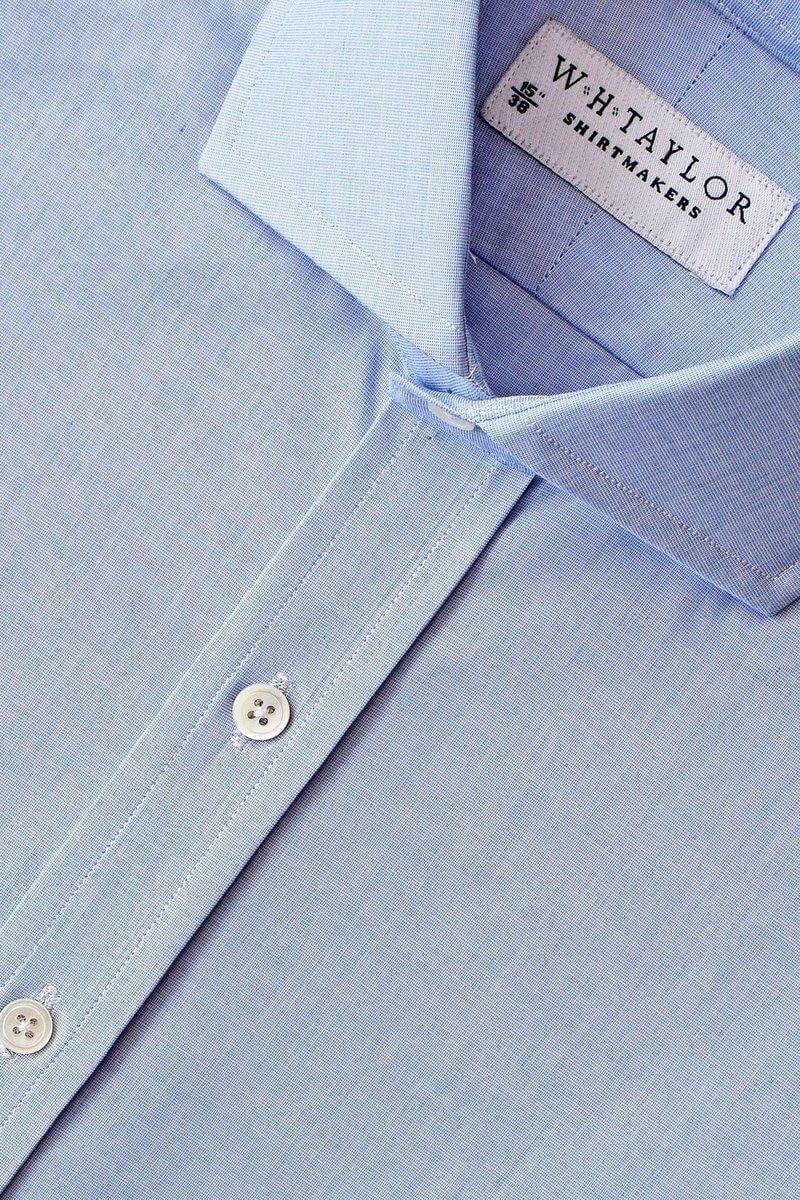 Pack of Three Plain Blue End On End Ladies Bespoke Shirt - whtshirtmakers.com